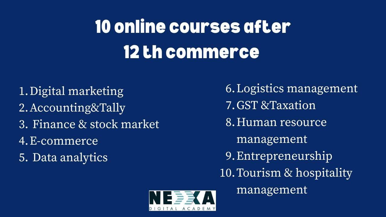 Online courses after 12th commerce